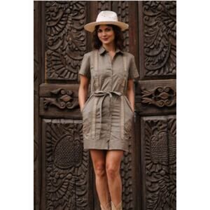 NWT Texas Standard Tejas Guayabera Dress Agava Oro 3XL